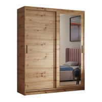 SCHWEBETÜRENSCHRANK Henry 120 cm mit Spiegel 2-türig, artisan - Eiche Artisan, Kunststoff (120/205/60cm) - Margaret Hadas24