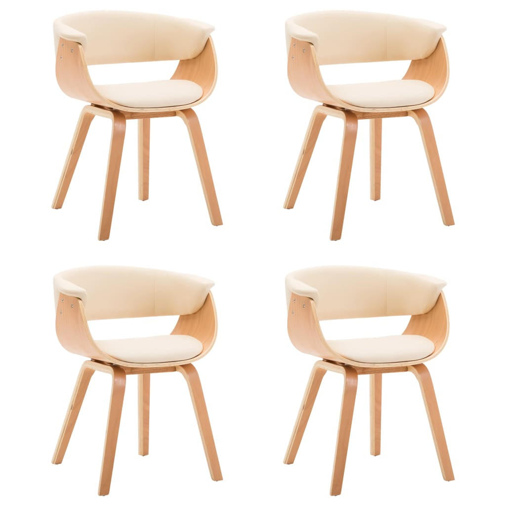 vidaXL Esszimmerstühle Creme 51x72x59.5 cm