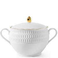 SUPPENTERRINE CMIELOW SOFIA GOLD aus Porzellan - Weiß, Keramik (30/30/21cm) - KONSIMO®
