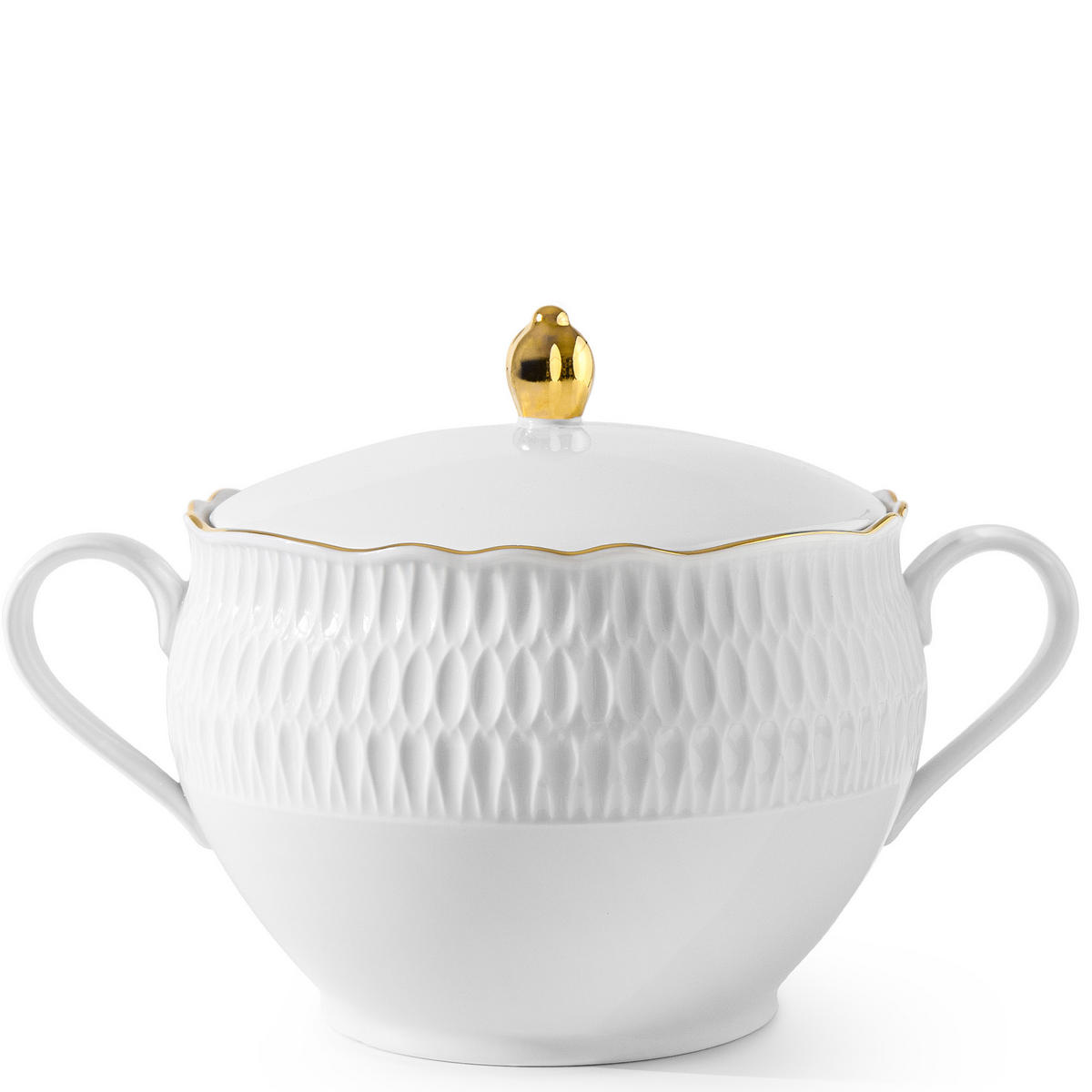 SUPPENTERRINE CMIELOW SOFIA GOLD aus Porzellan - Weiß, Keramik (30/30/21cm) - KONSIMO®