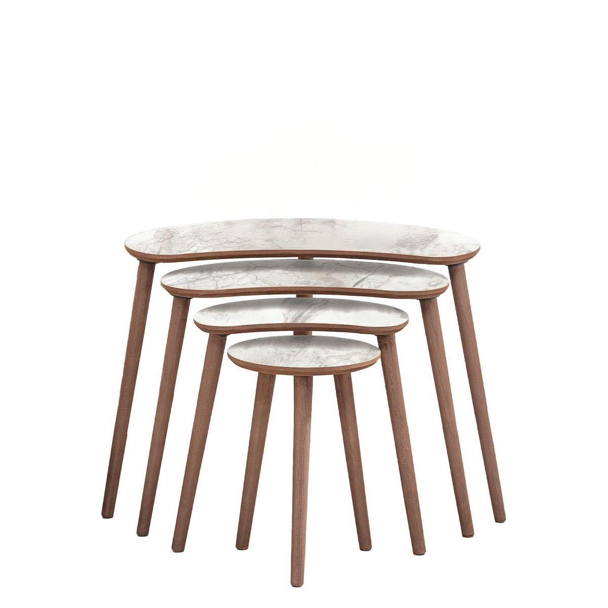 COUCHTISCH moon weiss - Weiß, Holz (40/75/55cm) - Habitat Garten