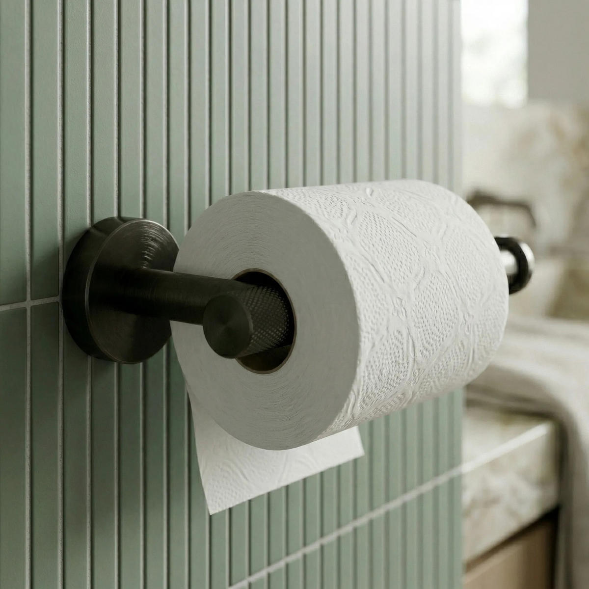 HALTER Für Toilettenpapier Rea 6611 Modern Titan - Titanfarben, Metall (17.5/5/8cm) - REA