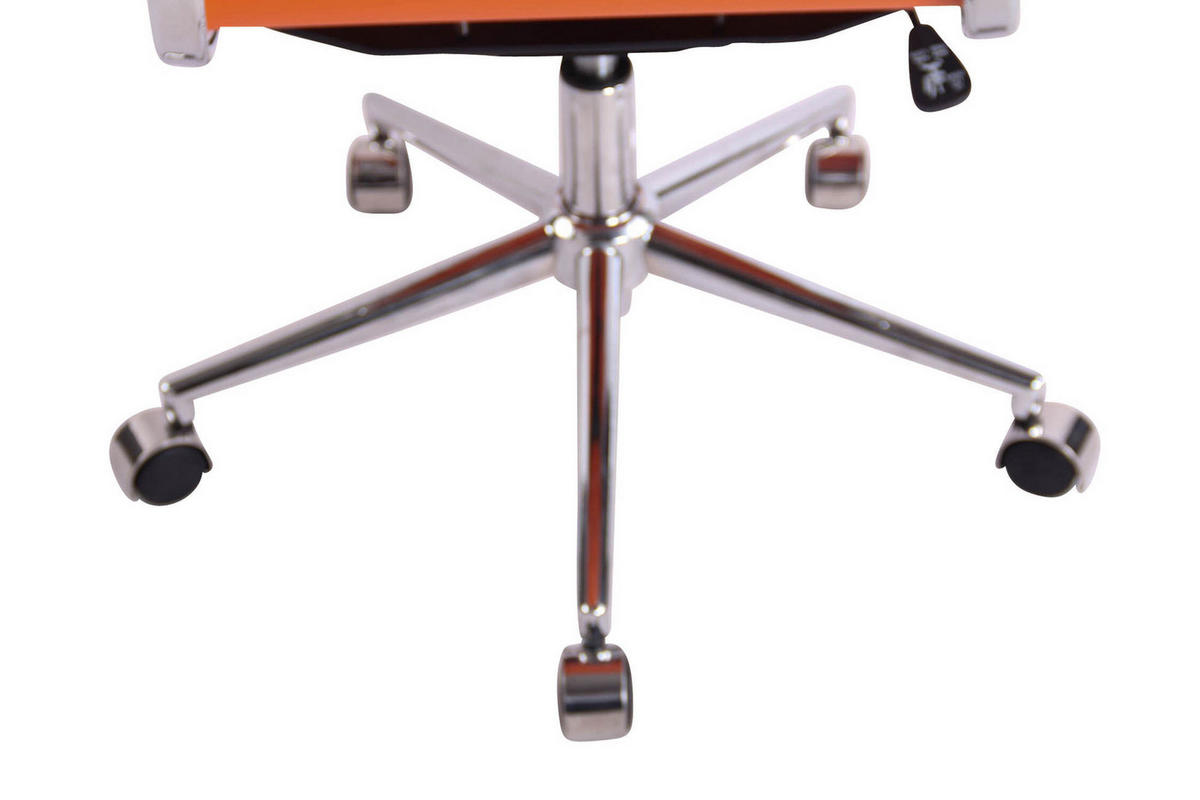 BÜROSTUHL Battle, Kunstleder Orange - Orange, Textil/Metall (57/120/65cm) - TPFLiving