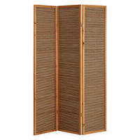 PARAVENT 3-tlg. 132/175 cm Braun Bambuslamellen - Braun, Holz (132/175/2cm) - Homestyle4u