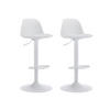 BARHOCKER 2er-Set - Polypropylen & Metall - Weiß - XAFY - Weiß, Kunststoff (41/101.5/39cm) - Vente-Unique