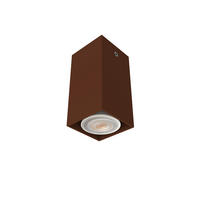 DECKENLEUCHTE Cube H10 - Dunkelbraun, Metall (6/6/10cm) - Lumicom