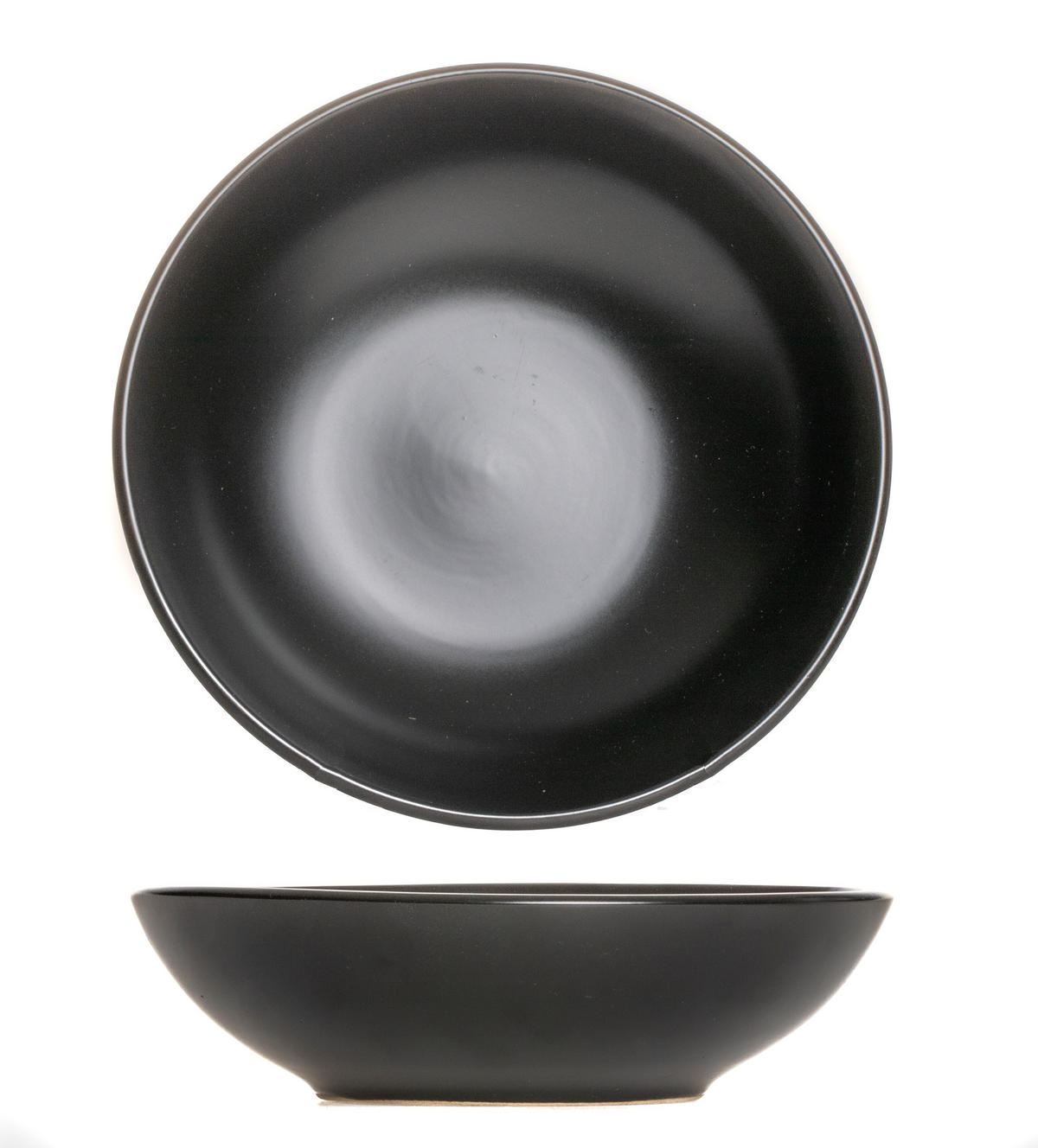 TIEFER TELLER Tiefe Teller Black Tie ø 21 cm - 6 Stück - Schwarz, Keramik (2/5/21cm) - Studio Tavola