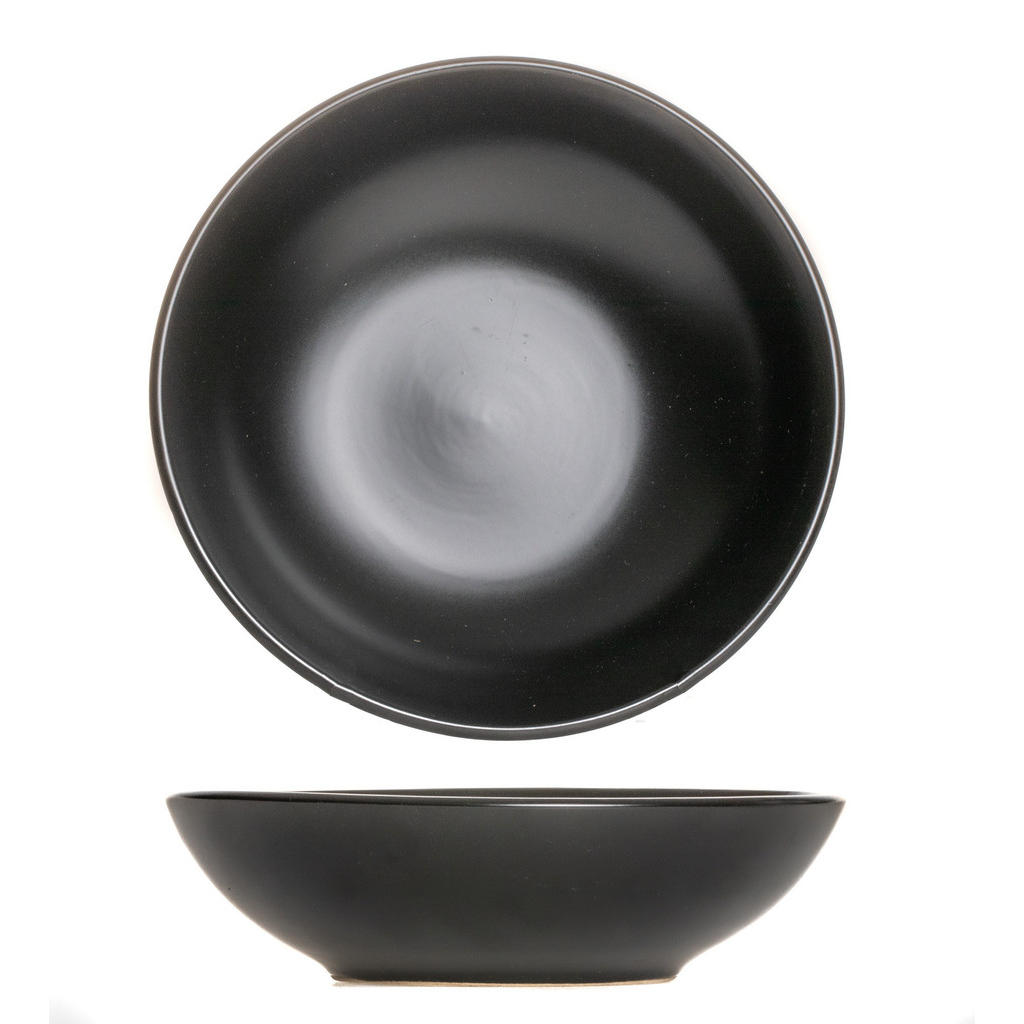Thumbnail - Studio Tavola Tiefer, Schwarz, Keramik, 2x5x21 cm, Essen & Trinken, Geschirr, Geschirr-Sets, Teller-Sets