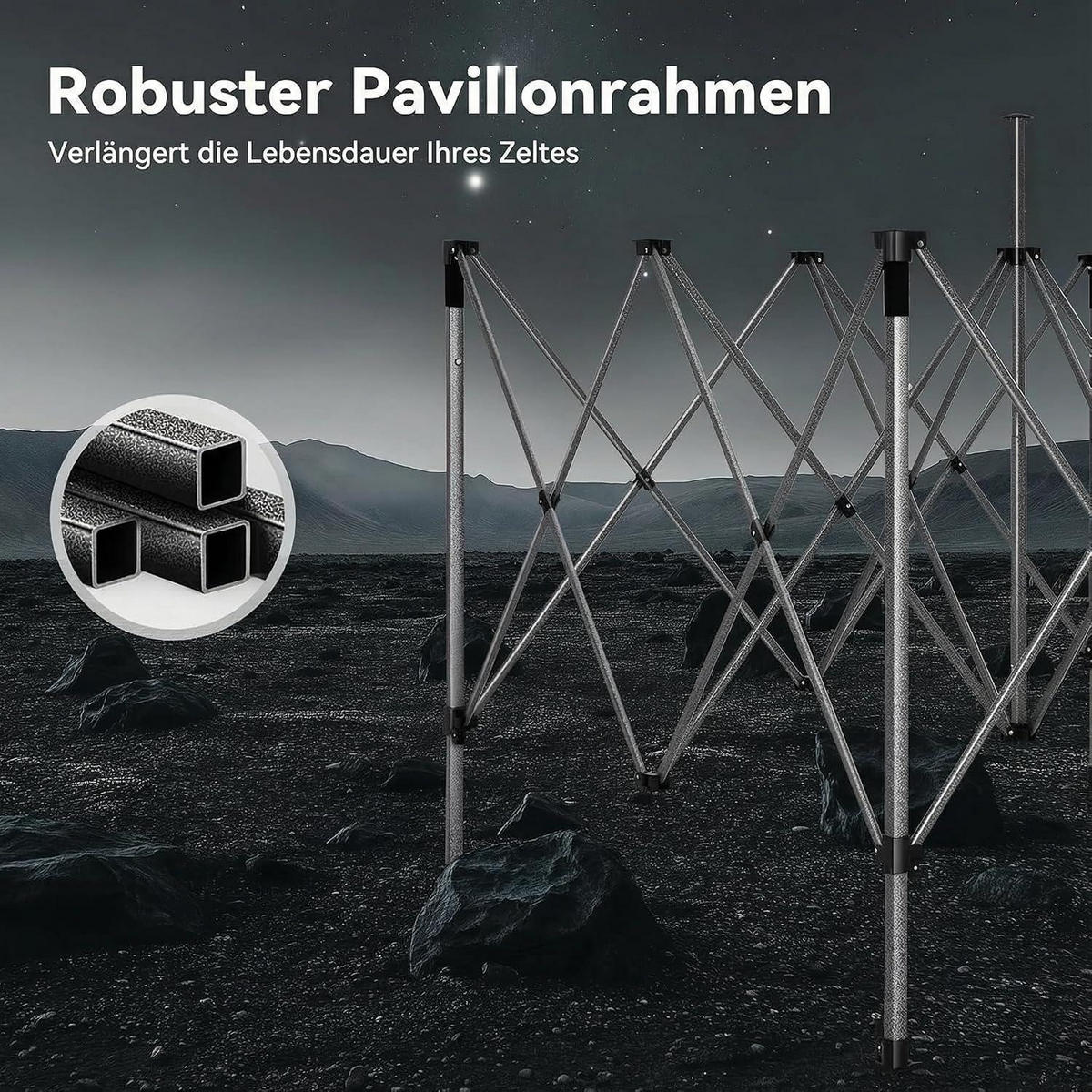 FALTPAVILLON 3x4.5m Wasserdicht UV Schutz 50+ mit 4 Seitenteilen Weiß - Weiß, Metall (305/323/457cm)