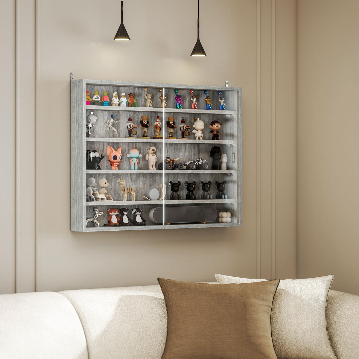 BÜCHERREGAL 80/9,5/60 cm Grau - Grau, Karton (80.01/59.69/9.53cm)