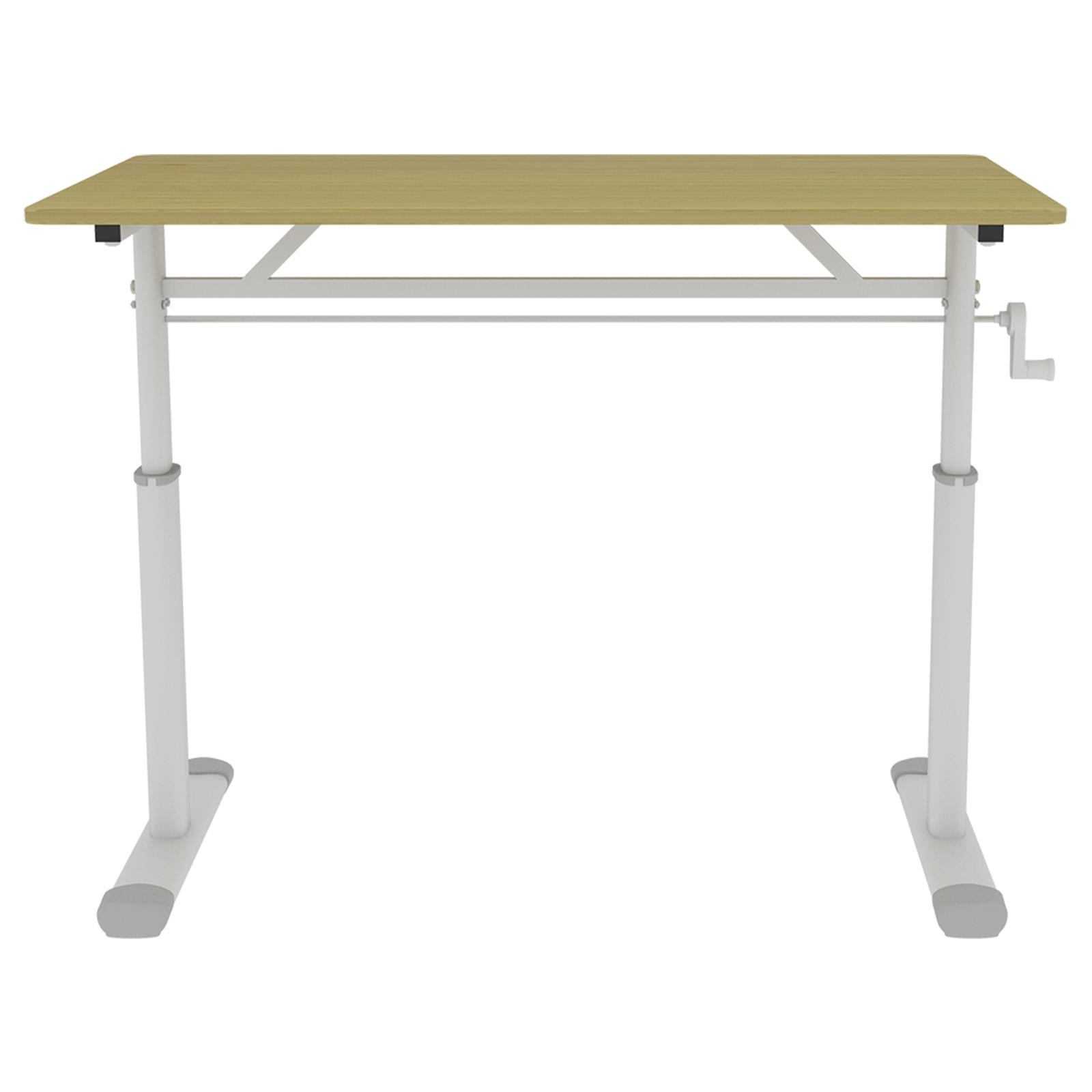 SCHREIBTISCH Holzfarben 100/60/90 cm höhenverstellbar - Naturfarben, Metall (60/100/90cm) - PANGIVO