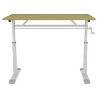 SCHREIBTISCH Holzfarben 100/60/90 cm höhenverstellbar - Naturfarben, Metall (60/100/90cm) - PANGIVO