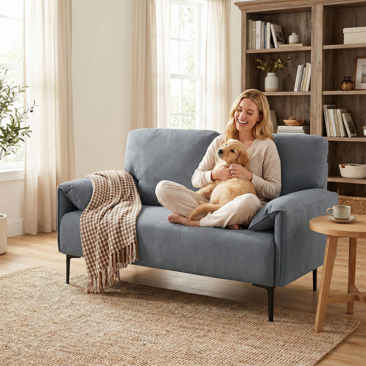 2-SITZER Sofa Grau 127.0/72.0/84.0 cm - Grau, Textil (72/84/127cm)