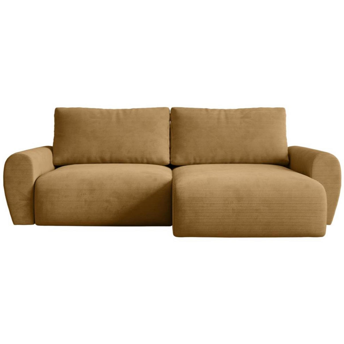 ECKSCHLAFSOFA Poss L gelb rechts - Gelb, Textil (253/153cm) - Beautysofa