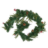 WEIHNACHTSGIRLANDE Beeren & Zapfen 180 cm - Grün, Kunststoff (15cm) - Atmosphera Createur d´interieur