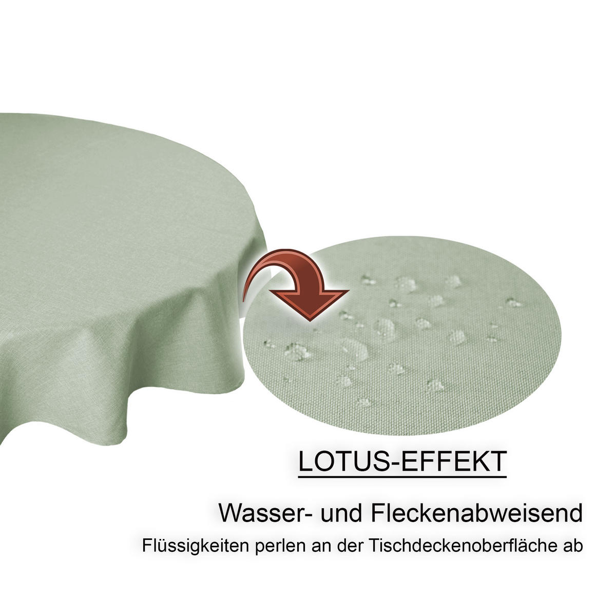 TISCHDECKE Leinenoptik 220 cm rund Hellgrün - Hellgrün, Textil (220cm) - TiborTex