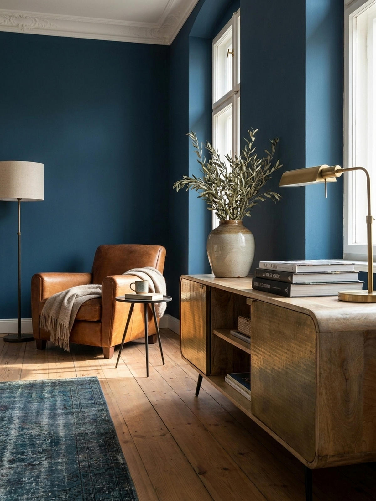 LOWBOARD Mango Massivholz Modern Stil 160x55x41 cm mit punzierten Türen - Schwarz/Braun, Holz/Metall (160/55/41cm) - KADIMA DESIGN