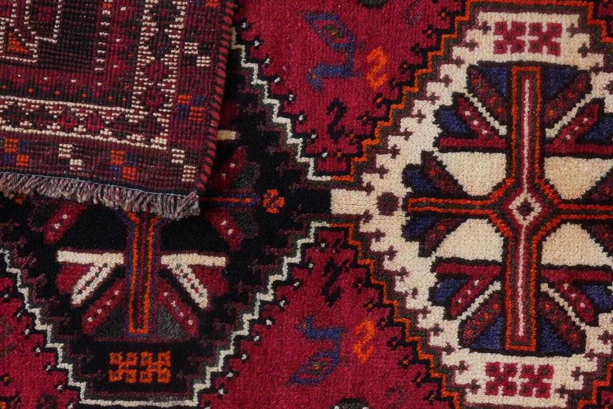 ORIENTTEPPICH handgeknüpft Gashgai Rot 168/113 cm Schurwolle - Rot, Textil (113/168cm) - Looma