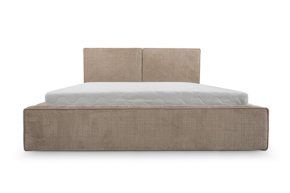 POLSTERBETT GENEVE 160/200 cm in Beige - Beige, Holzwerkstoff (160/200cm) - Deine Möbel 24