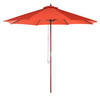 SONNENSCHIRM 270 cm rot Toscana - Dunkelbraun/Rot, Textil (270/270cm) - Beliani