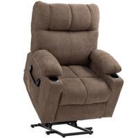 FERNSEHSESSEL mit Aufstehhilfe, Braun - Braun, Kunststoff (95/109/91cm) - HOMCOM