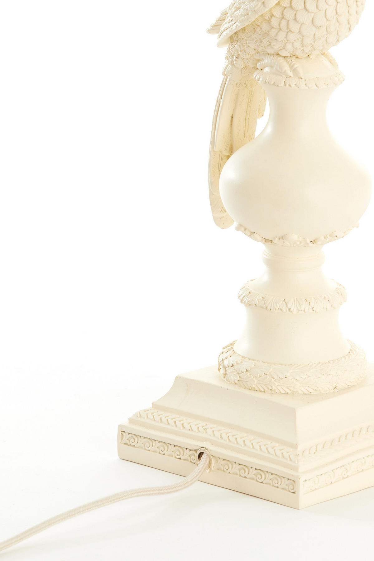 LAMPENFUSS Nyasa Weiß 14,5/14,5/46,5 cm - Weiß, Kunststoff (14.5/14.5/46.5cm) - Light & Living