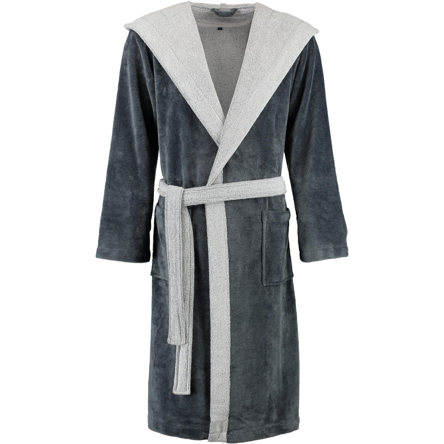 BADEMANTEL UNISEX KAPUZE POPPY FLANELL - 012 - Grau, Textil (XSnull) - Vossen