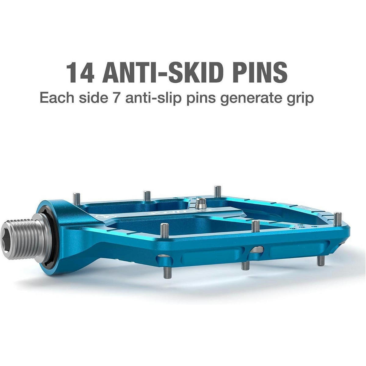 FAHRRADPEDALE CNC Aluminium 3-Fach-Lagersystem Blue Sky - Blau, Metall (10.4/1.5/11cm)