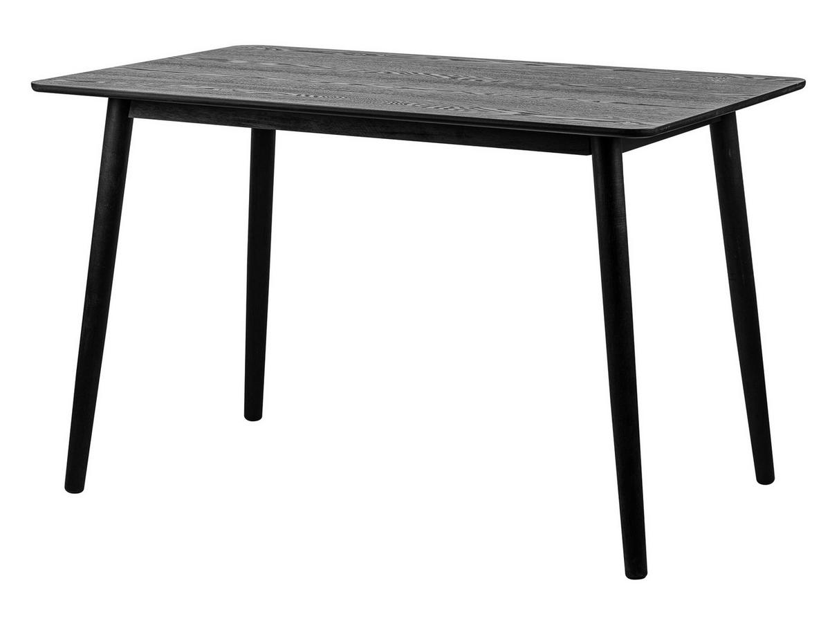 ESSTISCH Rechteckig Schwarz 120 x 75 x 75 (cm) - Schwarz, Holz (75/120/75cm) - Nordlys