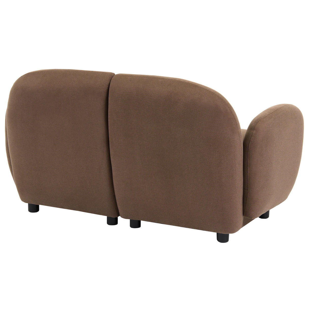2-SITZER-SOFA Stoff Braun Jule - Schwarz/Braun, Textil (151/77/82cm) - Beliani