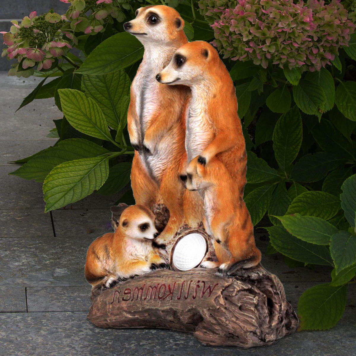 LED AUSSENLEUCHTE Solarleuchte Erdmännchen Braun - Braun, Kunststoff (21.2/11/27cm)