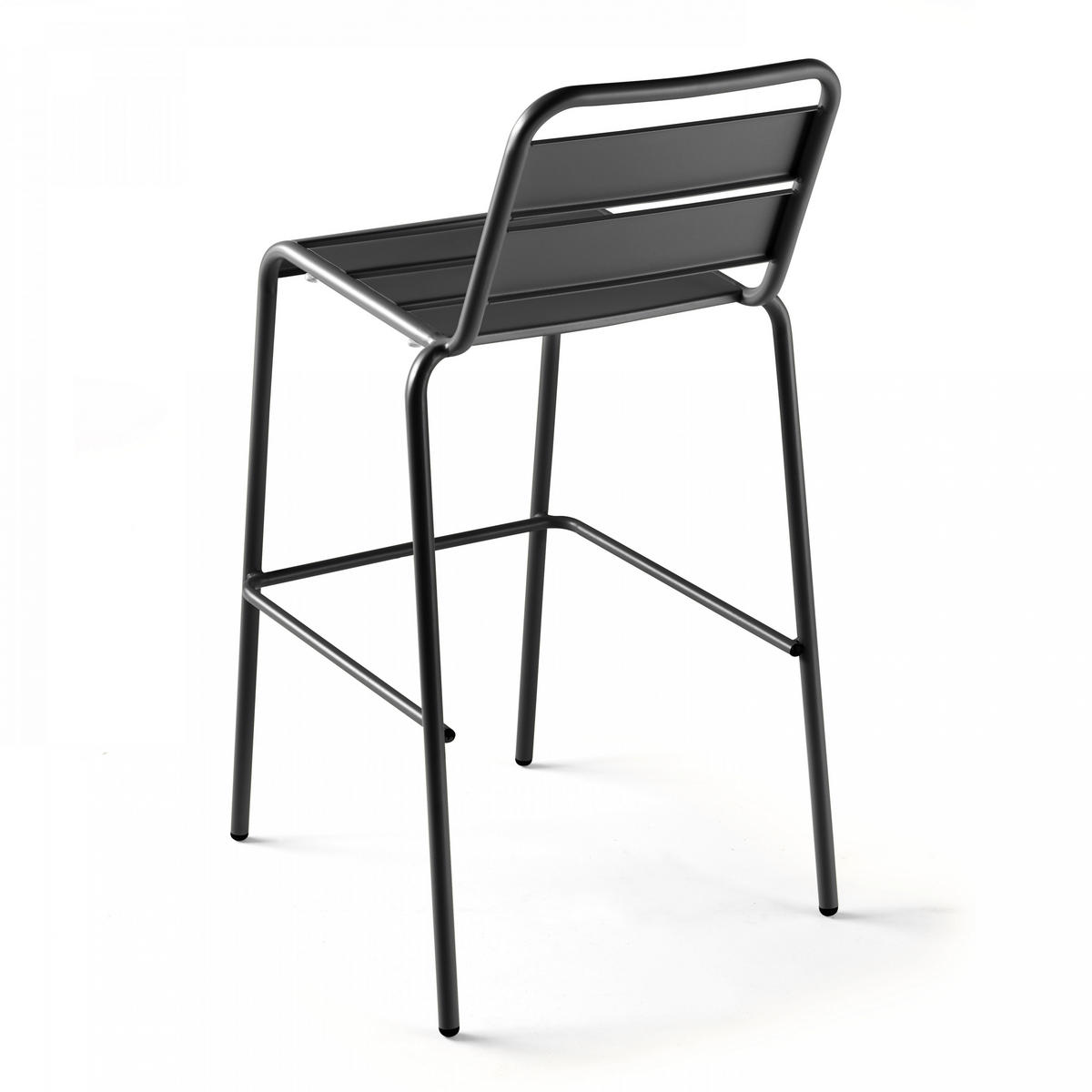 GARTENSET 3-tlg., Grau - Grau, Metall - Oviala