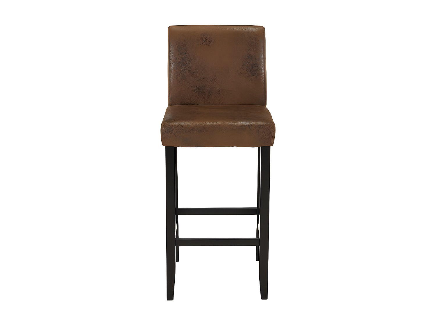 BARHOCKER - 46 cm x 49 cm - Stoff, Stoff - Naturfarben Dunkel, Schokoladenbraun SANTOS - Braun, Textil (46/117/49cm) - Vente-Unique