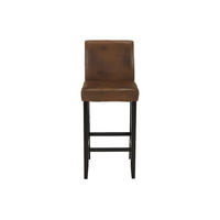 BARHOCKER - 46 cm x 49 cm - Stoff, Stoff - Naturfarben Dunkel, Schokoladenbraun SANTOS - Braun, Textil (46/117/49cm) - Vente-Unique