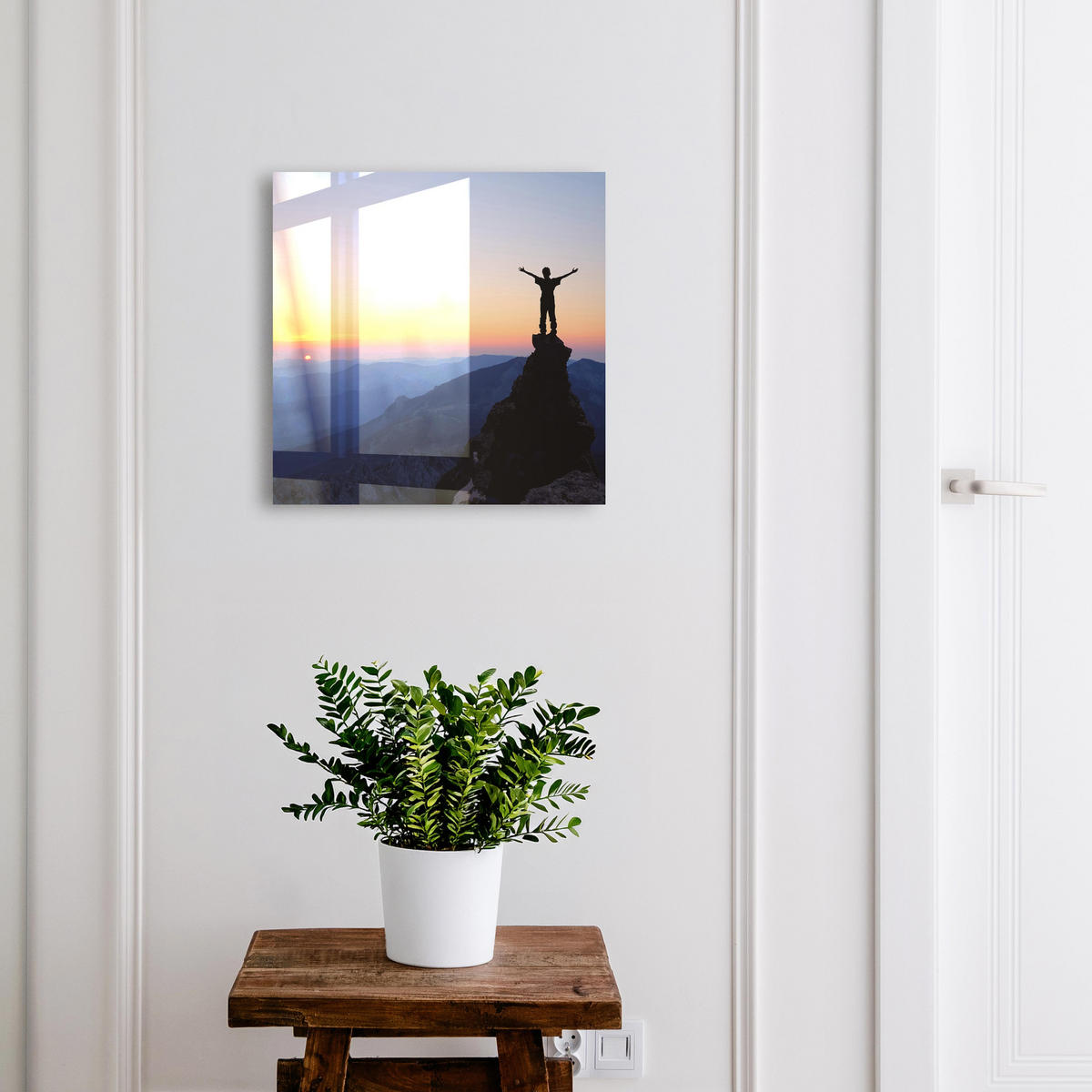 SCHLÜSSELBOX Schwarz 30x30 cm- Türöffnung nach rechts - Der Triumph der Natur - Blau, Metall (30/30/5cm) - TULUP