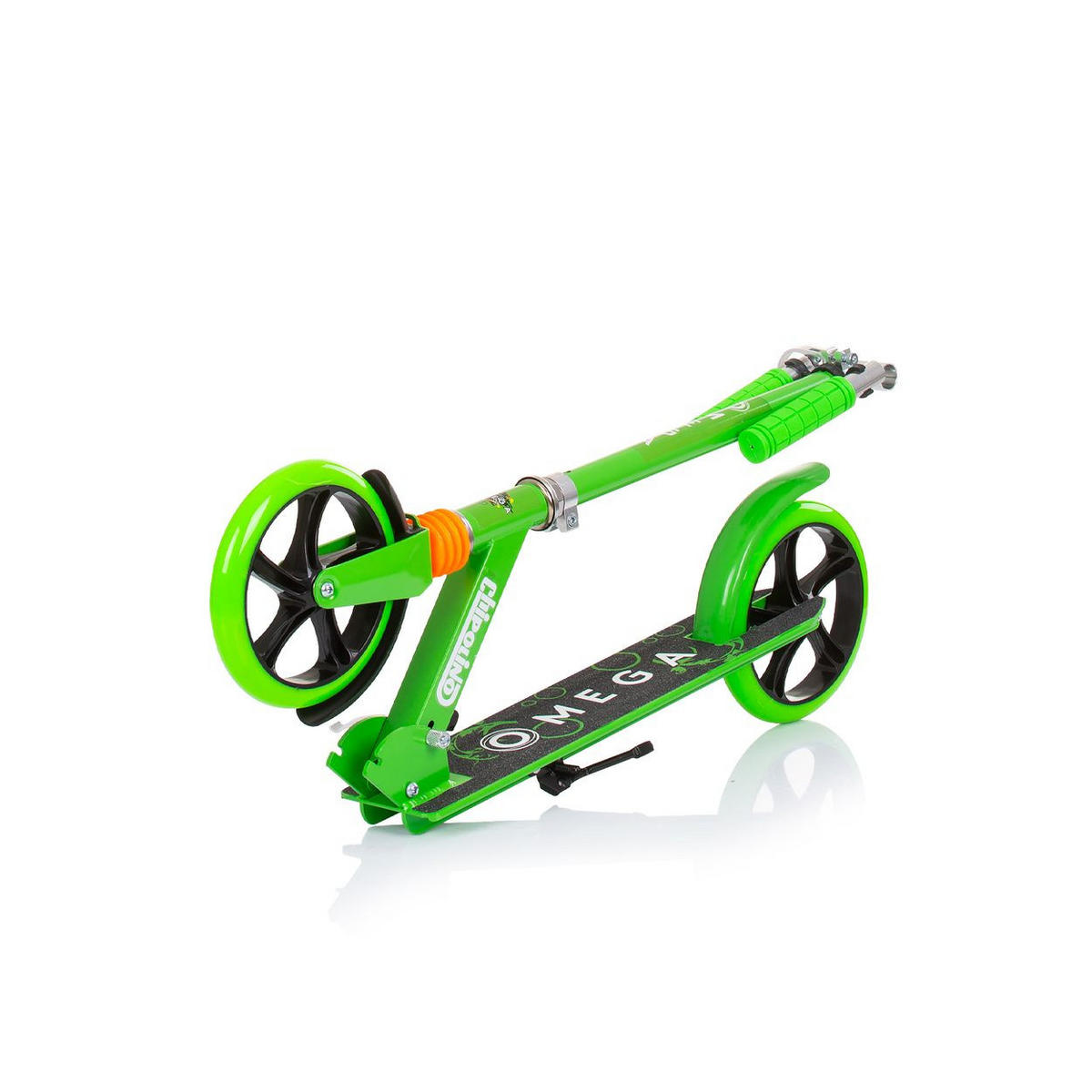 KINDERROLLER Omega grün ABEC-7 Lager verstellbar faltbar Bremse - Grün, Metall (80/34/90cm) - Chipolino
