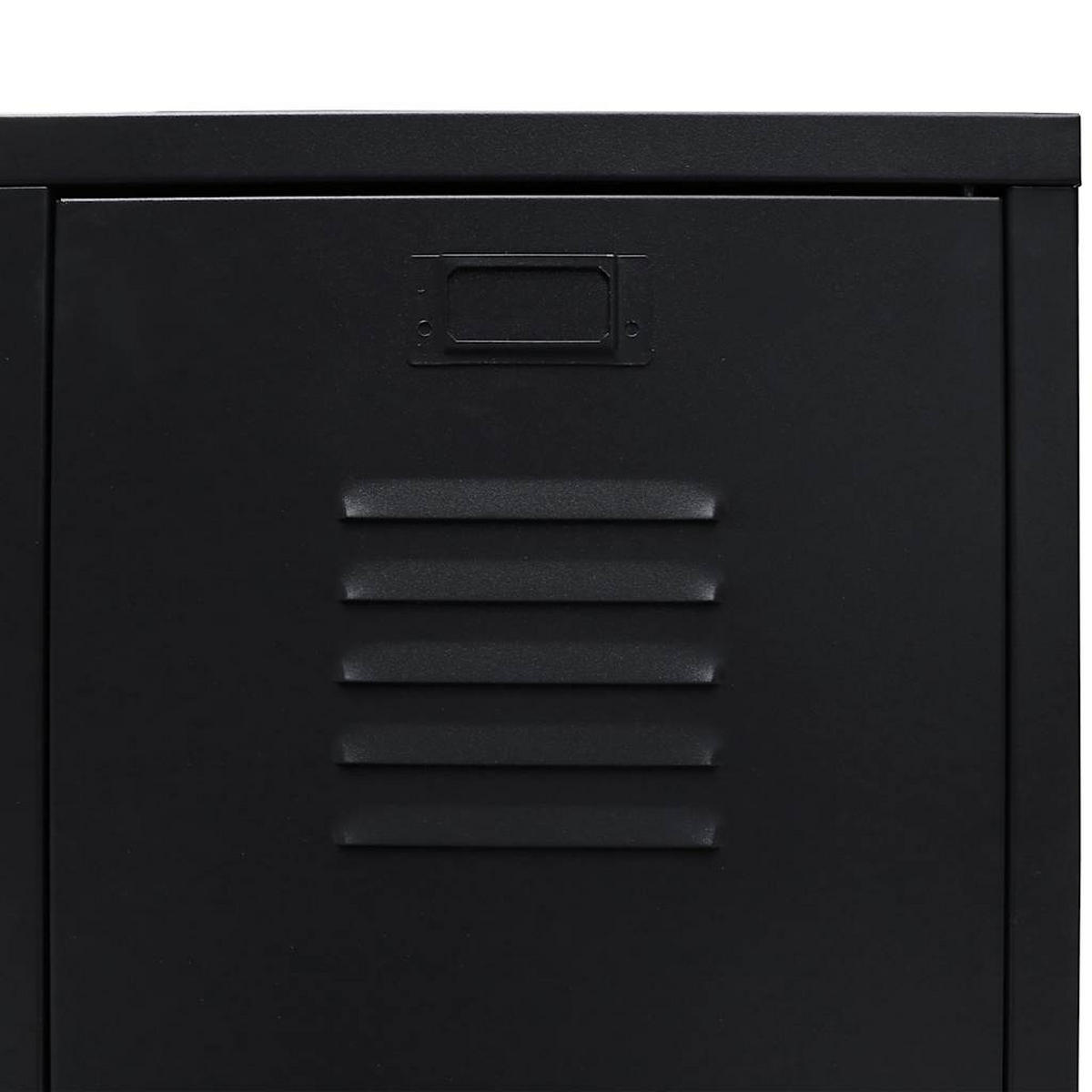 KLEIDERSCHRANK Metall Industrie-Stil 67/35/107 Cm Schwarz - Schwarz, Metall (35/107/67cm) - vidaXL