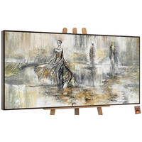 GEMÄLDE Modenschau Schattenfugenrahmen grau 200x100 cm - Grau, Holz (200/100cm) - YS-art gallery