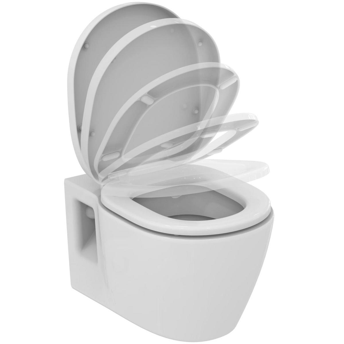 WC-SET MIT ABSENKAUTOMATIK Connect weiß 54,5 x 36,5 x 34 cm - Weiß, Keramik (36.5/34/54.5cm) - Ideal Standard