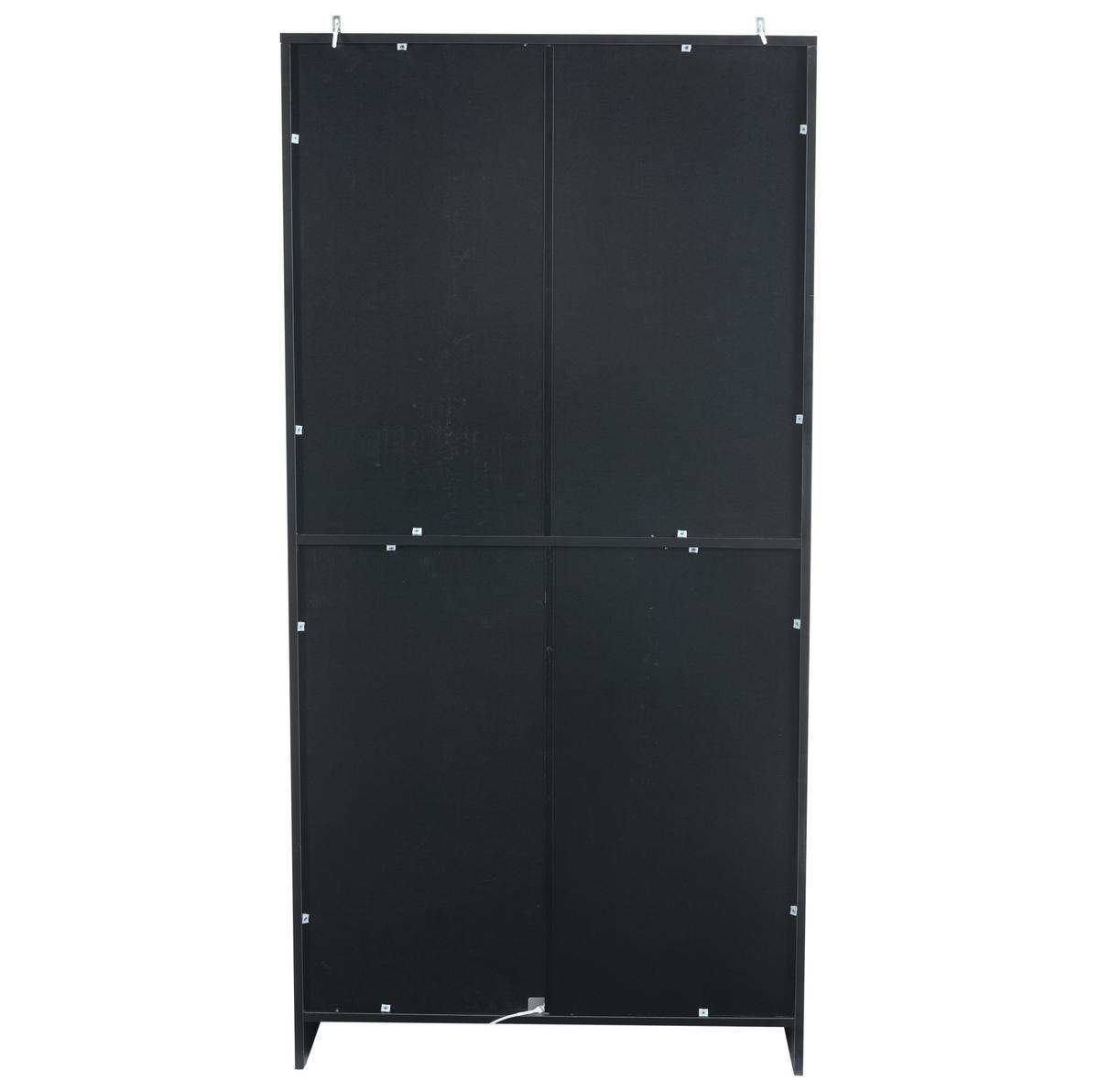 VITRINE 80/40/160 cm aus Spanplatte mit App-gesteuerter LED-Beleuchtung Schwarz - Schwarz, Holzwerkstoff (40/160/80cm) - Modenvie