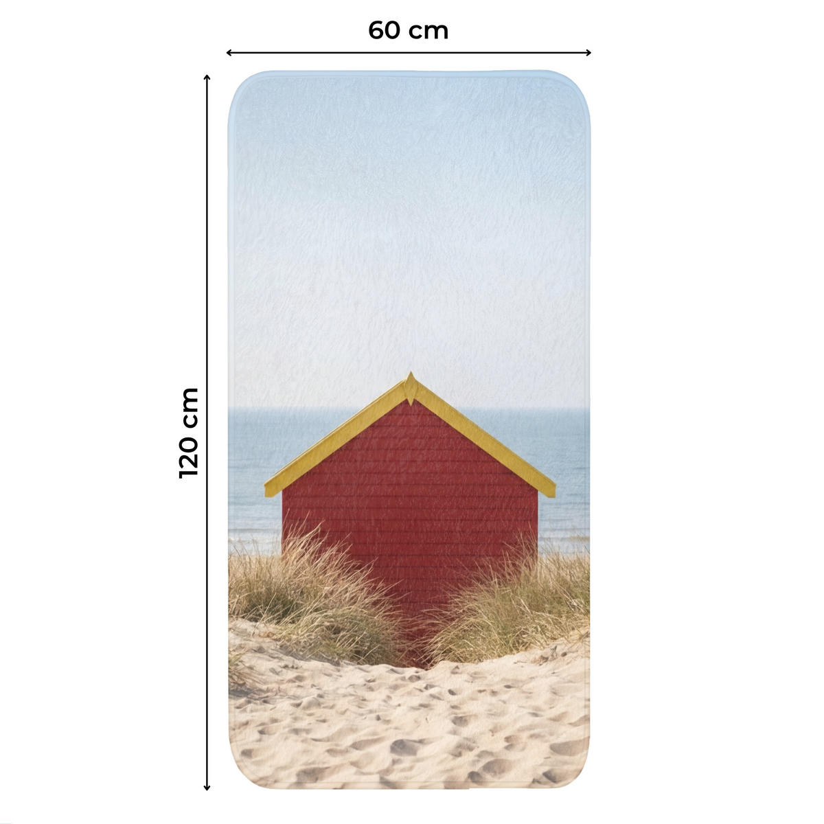 WC PŘEDLOŽKA Pláž - Chaty - Barevné - Duny 60x120 cm - různobarevná, textil/plast (60/1cm) - OnlyWow