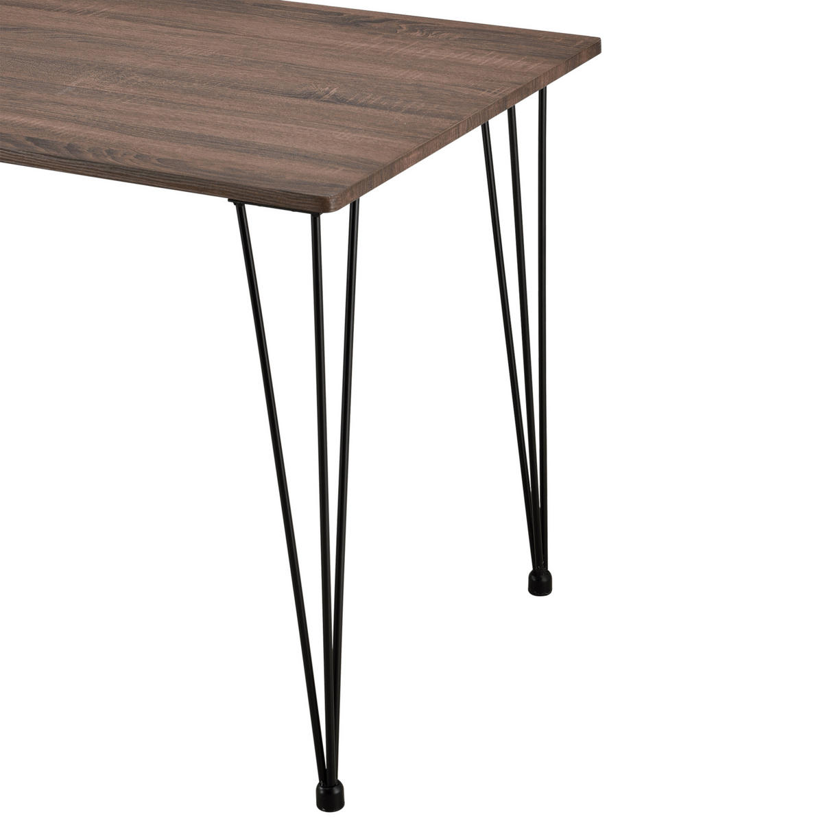 ESSTISCH Kiel - Walnussfarben, Holzwerkstoff/Metall (70/120/75cm) - [en.casa]