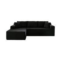 SOFA modular 2-teilig Schwarz - Schwarz, Textil (163/252.5cm) - Meubliv