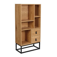 BÜCHERREGAL mit 2 Schubladen 5 Ablagen H120 cm - Apfelbaumfarben, Holzwerkstoff (29/120/66cm) - Calicosy