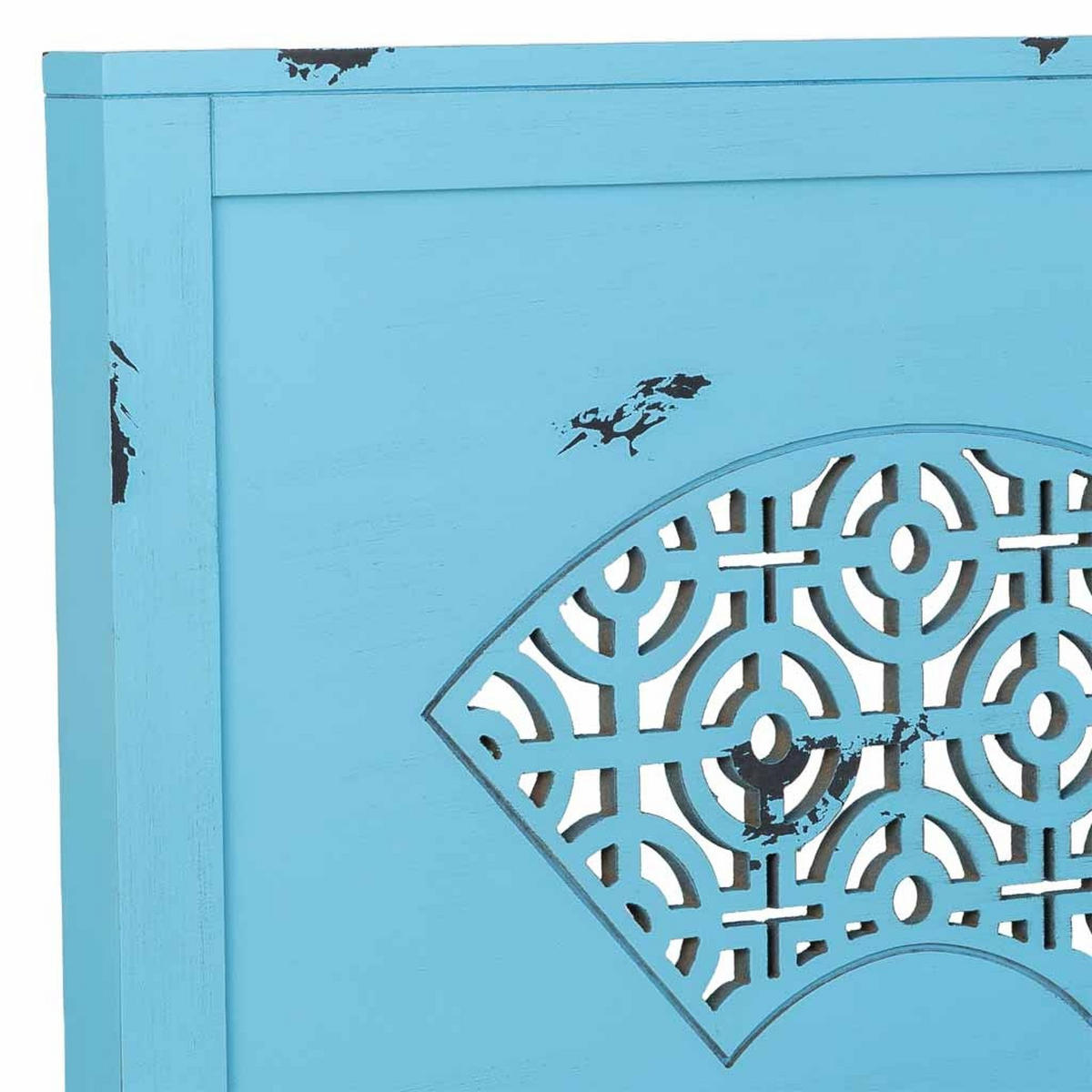 BETTKOPFTEIL 150x5x130 cm - Blau, Holz (150/5cm) - Wanderlust