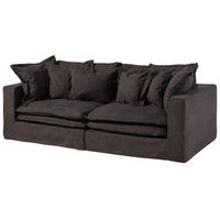 SOFA 2-Sitzer 238x117x90 dunkelgrau SYLT - Grau, Kunststoff (238/90/117cm) - Massivmoebel24
