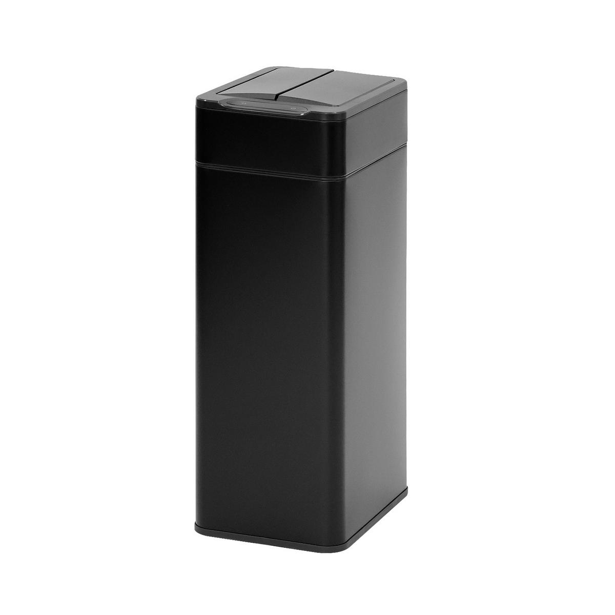 SENSORMÜLLEIMER SE40L Schwarz - Schwarz, Metall (23/65/31cm) - SVITA