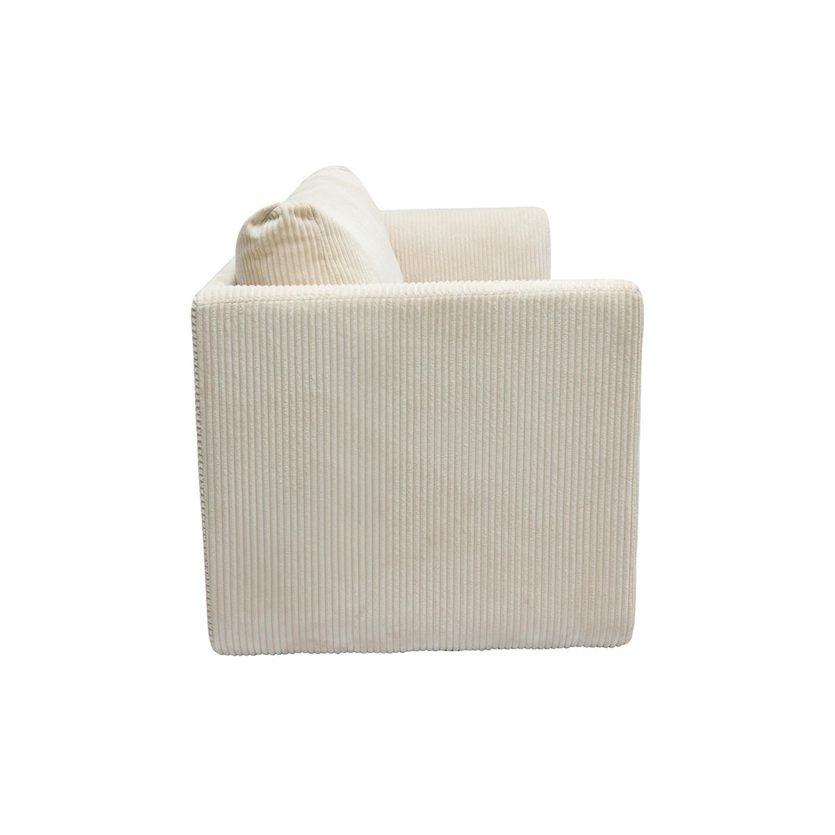 SCHLAFSOFA 2-Sitzer Beige Cordstoff LEON - Beige, Textil (71/78/147cm) - Miliboo