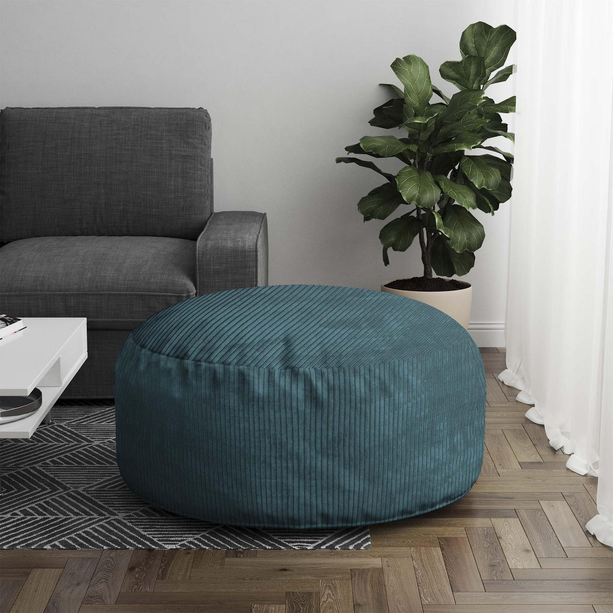 SITZSACK ROLLER Ocean Depths - Blau, Textil (70/40/70cm) - Dreamroots