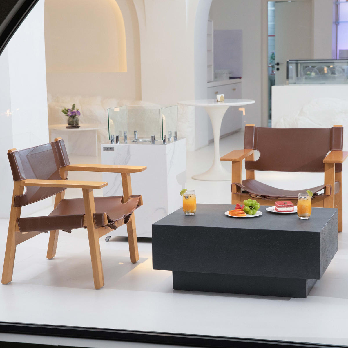 COUCHTISCH TEVERE aus GF-Beton Rechteck, Wetterbeständig, 86x86x36 cm - Dunkelgrau, Naturmaterialien (86/86/36cm) - Elementi